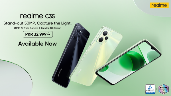 Keeping True to its Hot Selling Trend realme C35 Goes on Sale in Pakistan